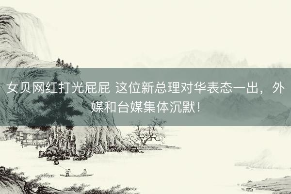 女贝网红打光屁屁 这位新总理对华表态一出，外媒和台媒集体沉默！