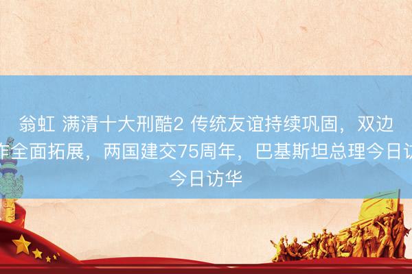 翁虹 满清十大刑酷2 传统友谊持续巩固，双边合作全面拓展，两国建交75周年，巴基斯坦总理今日访华