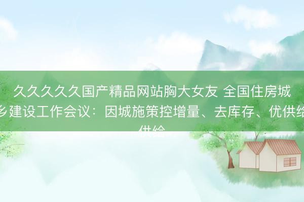 久久久久久国产精品网站胸大女友 全国住房城乡建设工作会议：因城施策控增量、去库存、优供给